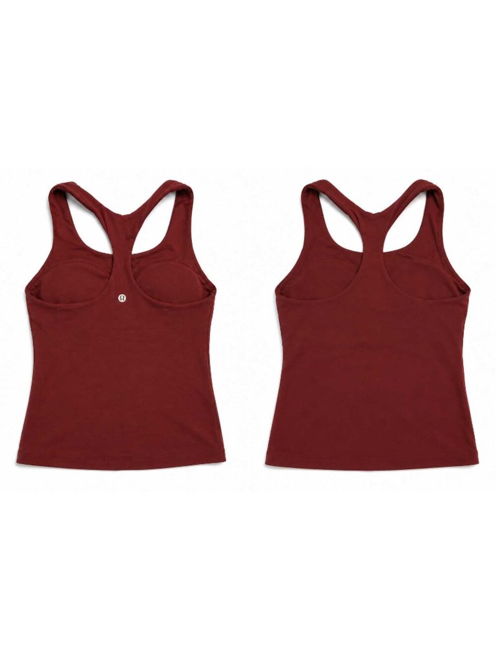 CRZ YOGA Butterluxe Racerback Tank Top Built-In Bra Burgundy XS